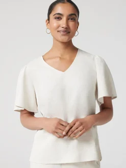 Hot Jeanswest Avery V-Neck Top Pink