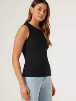 Fashion Jeanswest Classic Rib Tank Black