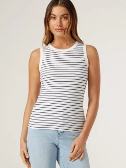 Clearance Jeanswest Classic Rib Tank Black