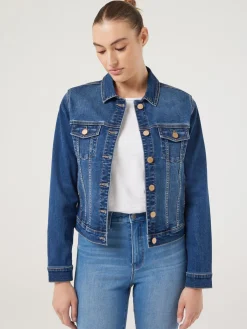 Best Sale Jeanswest Classic Stretch Denim Jacket DarkVintage