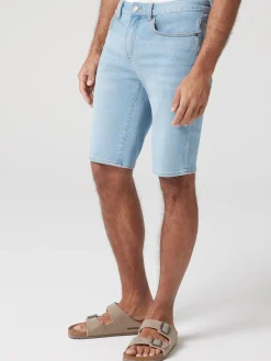 Outlet Jeanswest Connor Knit Denim Short Summer Blue