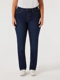 Outlet Jeanswest Curve Slim Straight Jeans DarkIndigo