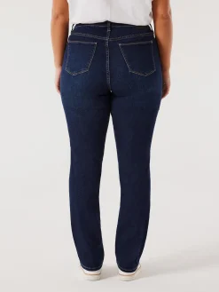 Outlet Jeanswest Curve Slim Straight Jeans DarkIndigo