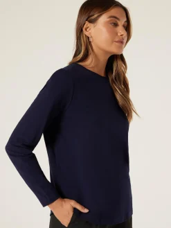 Clearance Jeanswest Essential Long Sleeve Crew Neck Black