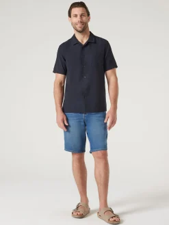 Shop Jeanswest Jimmy Relaxed Resort Shirt Navy