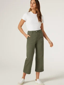 Online Jeanswest Kelsey Utility Relaxed Capri OffWhite