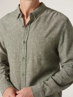 Shop Jeanswest LS Brody Textured Shirt Black