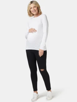 Cheap Jeanswest Natalie Basic Long Slv Top Black