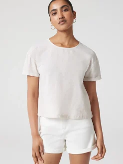 Cheap Jeanswest Nina Linen Tee White