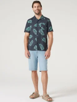 Cheap Jeanswest Palmers Relaxed Resort Shirt Teal