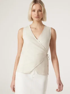 Clearance Jeanswest Rhodes Wrap Top Yellow