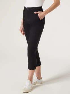 Hot Jeanswest Sammy Mid Waisted Straight Capri Black