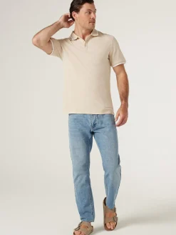 Shop Jeanswest SS Nash Tipped Polo Blue
