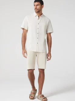 Best Jeanswest SS Wolf Textured Shirt Blue