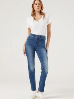 Online Jeanswest Tummy Trimmer Slim Straight Jeans MidIndigo